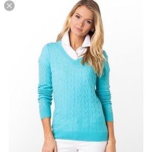 Lilly Pulitzer Cashmere Aqua Sweater Size XS
